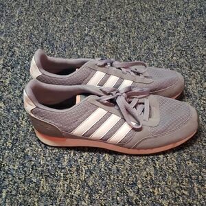 Adidas Women's Gray and White Sneakers